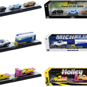 Auto Haulers Set of 3 Trucks Release 98 Limited Edition to 9400 pieces Worldwide 1/64 Diecast Model by M2 Machines