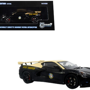 2023 Chevrolet Corvette C8 Stingray Police Interceptor "Florida Highway Patrol (FHP)" Black with Cream Top 1/43 Diecast Model by Iconic Replicas