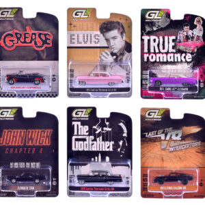 "Hollywood Greatest Hits" (2025) Set of 6 pieces 1/64 Diecast Model Cars by Greenlight