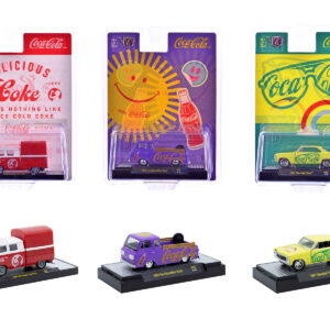 "Coca-Cola" Set of 3 pieces Release 53 Limited Edition to 10000 pieces Worldwide 1/64 Diecast Model Cars by M2 Machines