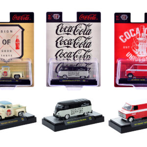 "Coca-Cola" Set of 3 pieces Release 62 Limited Edition to 8000 pieces Worldwide 1/64 Diecast Model Cars by M2 Machines