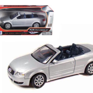 2004 Audi A4 Cabriolet Silver 1/18 Diecast Model Car by Motormax