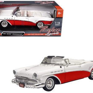 1957 Buick Roadmaster Convertible Red 1/18 Diecast Model Car by Motormax