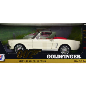 1964 1/2 Ford Mustang Convertible White with Red Interior James Bond 007 "Goldfinger" (1964) Movie "James Bond Collection" Series 1/18 Diecast Model Car by Motormax