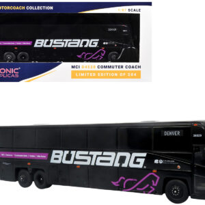MCI D4520 Commuter Coach Bus "Bustang - Colorado Department of Transportation" Black "The Bus & Motorcoach Collection" Limited Edition to 504 pieces Worldwide 1/87 (HO) Scale Diecast Model by Iconic Replicas
