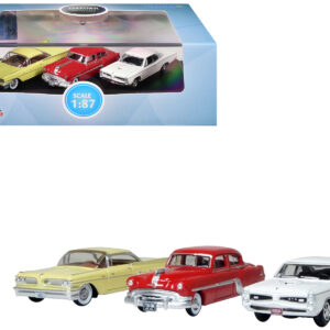 Pontiac Set of 3 Cars "100th Anniversary 2026" 1/87 (HO) Scale Diecast Model Cars by Oxford Diecast