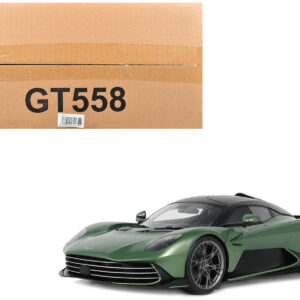 2025 Aston Martin Valhalla Green Metallic with Black Top 1/18 Model Car by GT Spirit