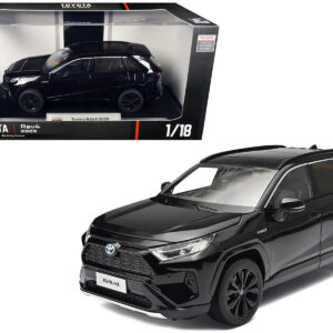 2023 Toyota Rav4 Hybrid Black 1/18 Diecast Model Car by Heimanba