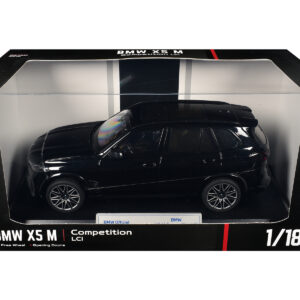 BMW X5 M Competition LCI Black Metallic with Moonroof 1/18 Diecast Model Car by Heimanba