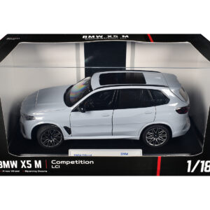 BMW X5 M Competition LCI Gray with Moonroof 1/18 Diecast Model Car by Heimanba