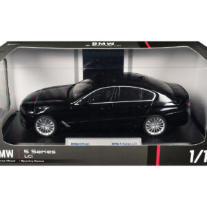 BMW 5 Series LCI Black Metallic with Moonroof 1/18 Diecast Model Car by Heimanba