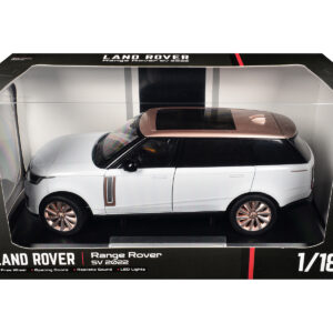 2022 Land Rover Range Rover SV White Metallic with Rose Gold Top and Moonroof 1/18 Diecast Model Car by Heimanba