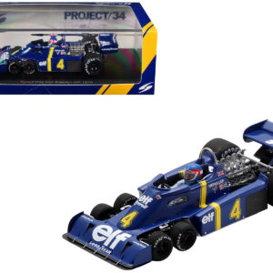 Tyrrell P34 #4 Patrick Depailler 2nd Place Formula One F1 "Swedish GP" (1976) with Driver 1/43 Model Car by Spark