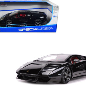 Lamborghini Countach LPI 800-4 Black with Red Interior "Special Edition" 1/18 Diecast Model Car by Maisto
