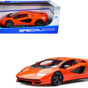Lamborghini Countach LPI 800-4 Orange with Red Interior "Special Edition" 1/18 Diecast Model Car by Maisto